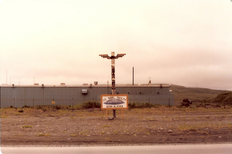 Adak Totem Pole and T Bldg 1976