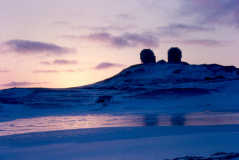 Adak, White Alice facility along road to Shagak Bay - Feb. 1974  Photo by Michael Hein