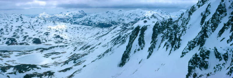 Adak, View south from Mt. Reed - May 1974  Photo by Michael Hein
