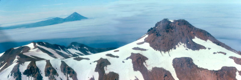 Adak, Summit of Mt. Moffett - Aug. 1974  Photo by Michael Hein