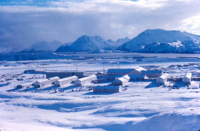 Adak, Bering Hill area, Enlisted Barracks - Jan. 1974  Photo by Michael Hein