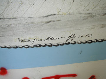 NAVFAC Ramey, Adair Mural , artist signature