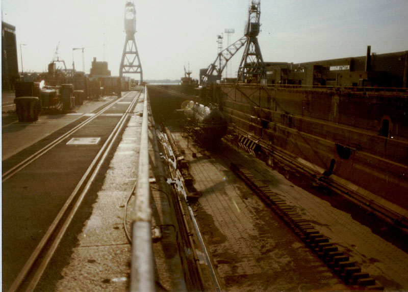 HMS Upholder  ... Pre-com. 1991  Dry dock Portsmouth England