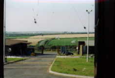 2002: Bullet marks on the Guard Room window from the inside, looking out