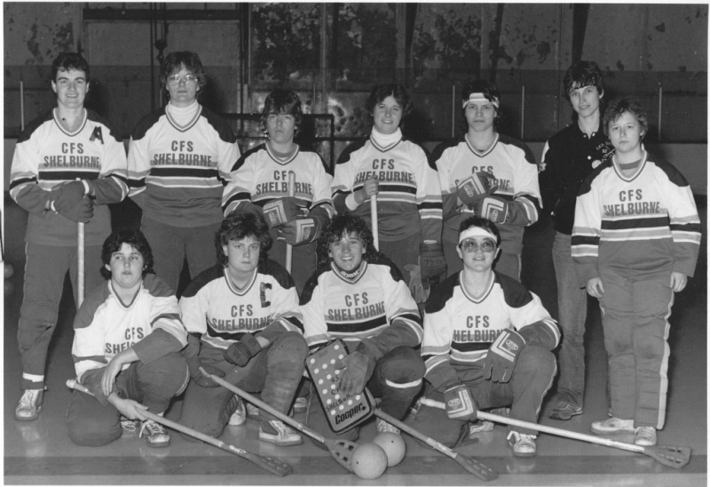CFS Shelburne Broomball Team approx 1984