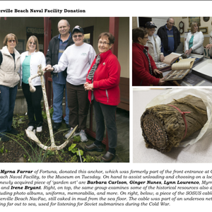 Navfac Centerville Beach Anchor donated to Museum