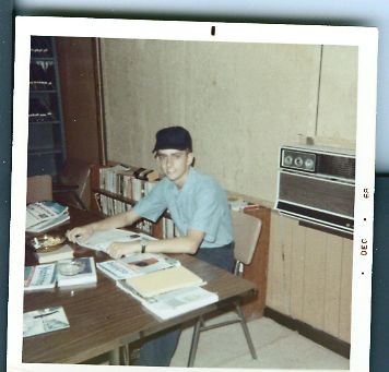 Me in library on Grand Turk (1968)  Jack Mueller