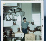 One of the Navy cooks and two locals Preparing chow (1968) (  Jack Mueller )