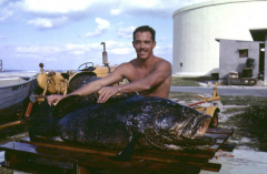 Terry Scheffer with small jewfish.