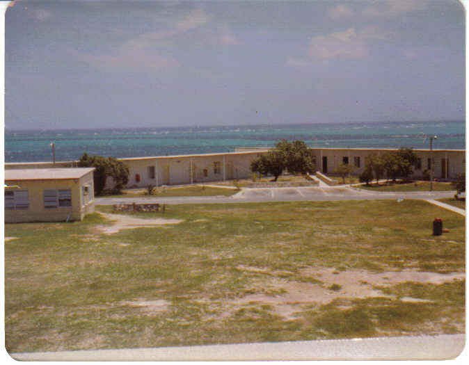 Grand Turk - View from atop barracks looking East at BOQ