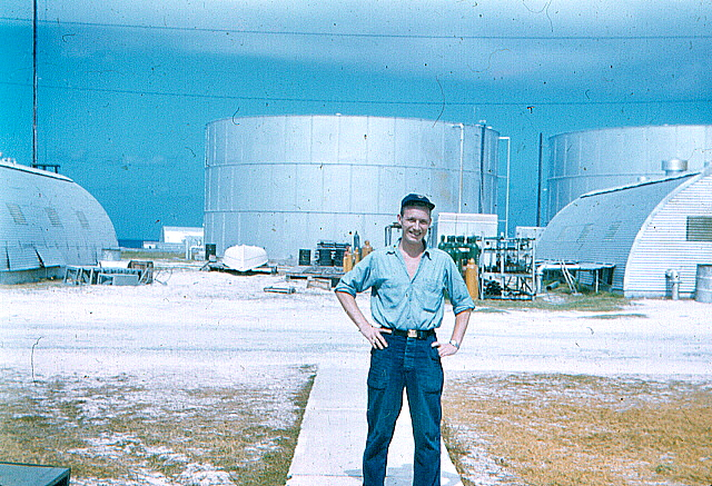 1957 - SO3 Dick Rentner - In Front of Water Works & Tanks