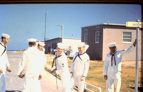Inspection Day - L.R. Nick Van Herpen SOG2, Unknown, Dave Souliere SOGSN, Jim Odgen SOG3, Unknown and Jerry Bryan SOG2 - 1961