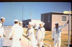 Inspection Day - L.R. Nick Van Herpen SOG2, Unknown, Dave Souliere SOGSN, Jim Odgen SOG3, Unknown and Jerry Bryan SOG2 - 1961
