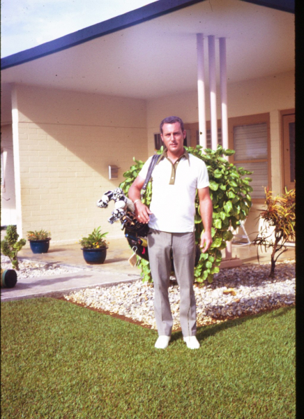 NavFac Guam 1970-73 - CWO Catron going golfing