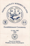 NAVFAC Whidbey Island Establishment Ceremony Program - July 1987