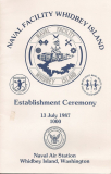 Establishing Ceremony Program 1987