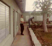 Ens. Romanowski and Bernie at the Fac Exchange store