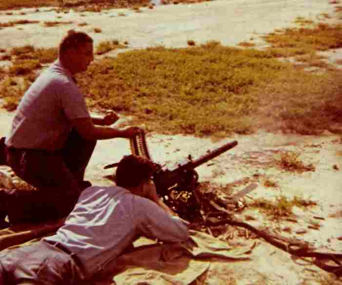 39 Cal. MG on San Sal, 1969.  No invasion, just getting rid of old ammo.