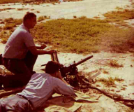 39 Cal. MG on San Sal, 1969.  No invasion, just getting rid of old ammo.