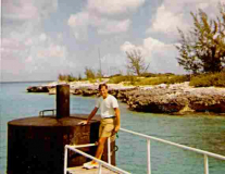 Ens. Bourgoyne, 1969 just before transfer to Argentia. (Had to get all the sun I could while I could)