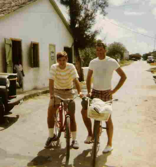 Ens. Myers and WECO rep on the town, 1969