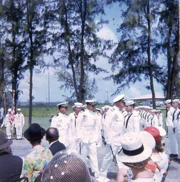 Barbados, Change of Command, Inspecting the crew