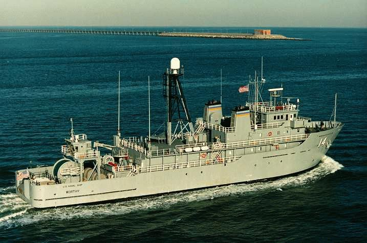 USNS WORTHY T-AGOS-14,  SURTASS SHIP