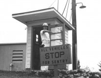 NAVFAC Barbados '60-'62:  Heffner on the gate '61