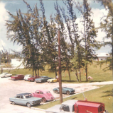 Parking lot in from of barracks