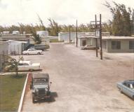Down main street from barracks sun deck.