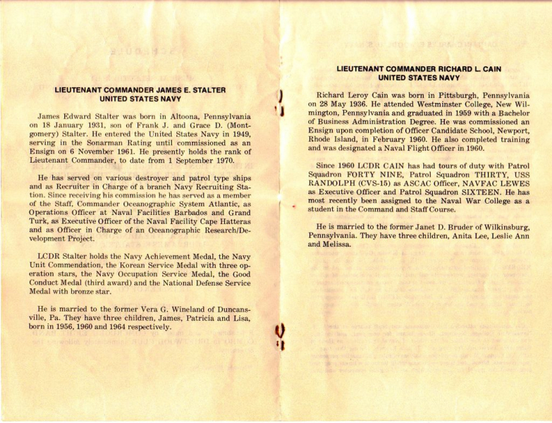 Cape Hatteras 1973 Change of command