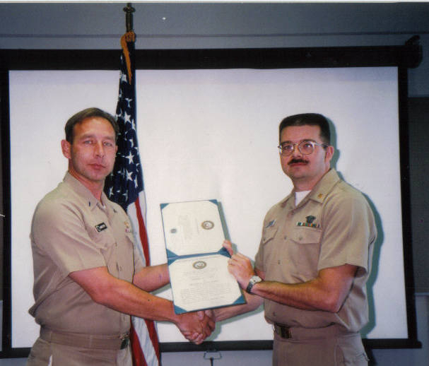CWO4 Mike Lamczyk Re-Enlists STGC Mark Test SURTASS MILDET circa 1999