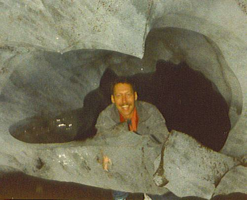 Jerry Carr at Gulfoss (Iceland) 1990 - Reenlisting Officer