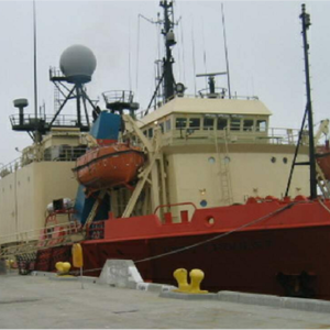 R/V CORY CHOUEST at NAVFAC ESC in Preparation for the end of her very long lease as the first Low Frequency Active Platform
