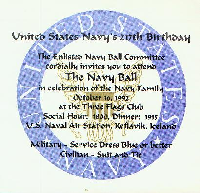 Navy Ball 1992 Keflavik