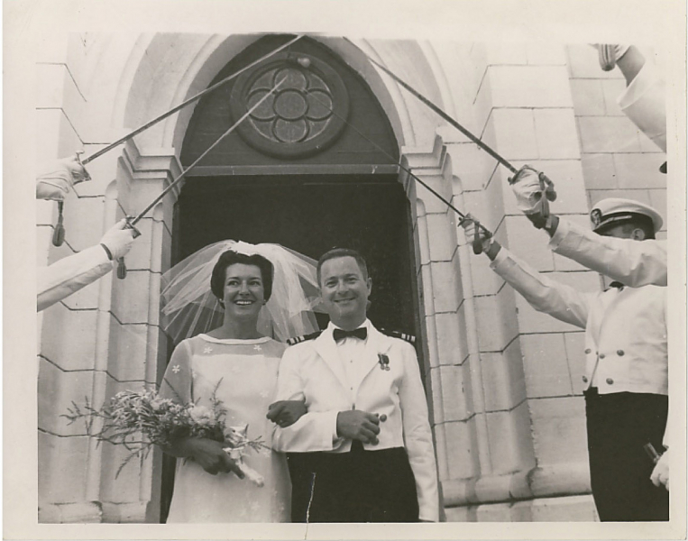 Lcdr Baker & Ronnie wed 4/29/1967 Antigua