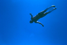 Key West,, OT Mike Ferry diving from channel buoy tower - Aug. 1971  Photo by Michael Hein