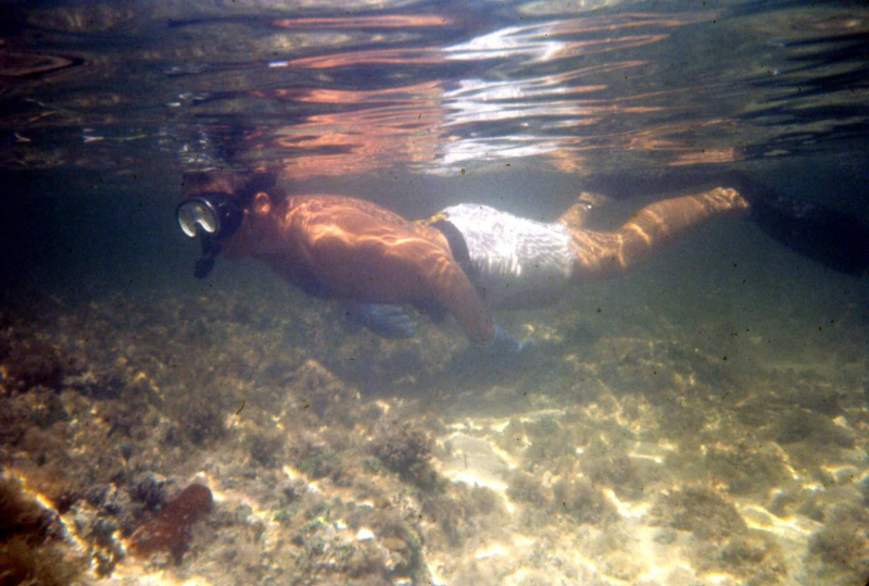 Key West, beach near airport, OT Dave Wilmot - Aug. 71  Photo by Michael Hein
