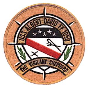 USS ALBERT DAVID (DE/FF-1050) SHIP'S PATCH