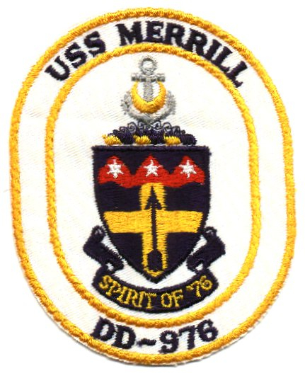 USS MERRILL (DD-976) SHIP'S PATCH