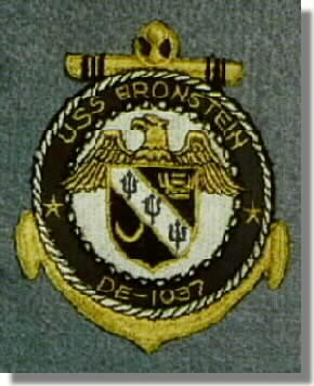 USS BRONSTEIN (DE-1037) SHIP'S PATCH
