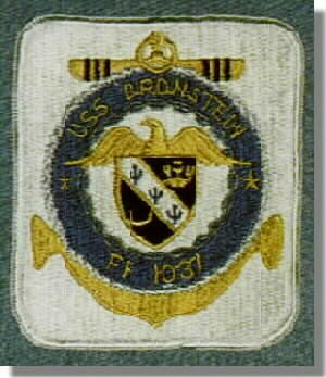 USS BRONSTEIN (FF-1037) SHIP'S PATCH