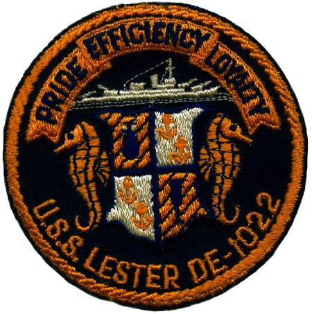 USS LESTER (DE-1022) ITASS SHIP'S PATCH