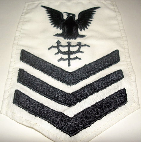 OTA/M1 White Poly/Cotton Rate Badge