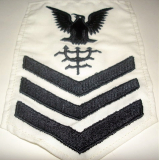 OTA/M1 White Poly/Cotton Rate Badge