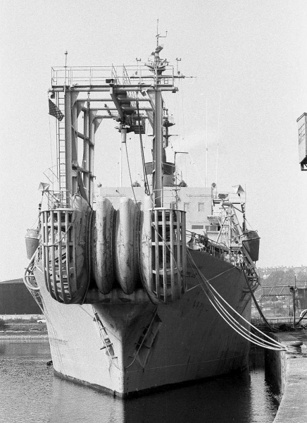 USS AEOLUS (ARC 3) Bow Cable Sheaves view