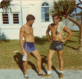John Ziegler (L) and Larry Lamping (R) NavFac Bermuda early 70's