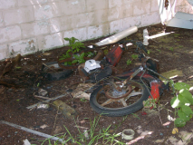 BDA-  Old Moped left behind in Parking Shed by NAVFAC. 