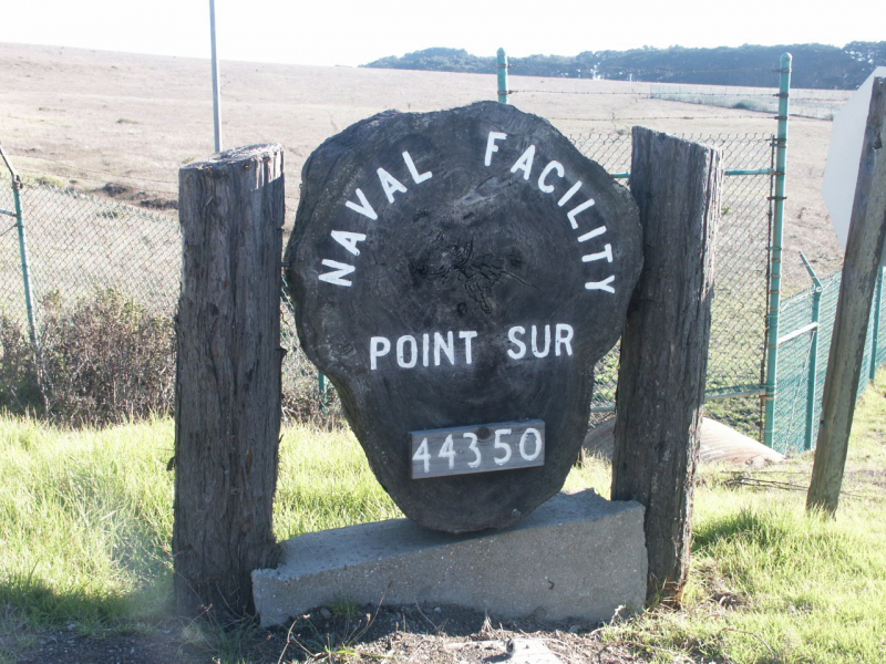 NAVFAC Point Sur sign still along Hwy 1