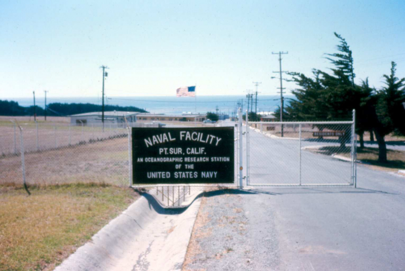 NavFac Point Sur, Main gate - Sept. 1973